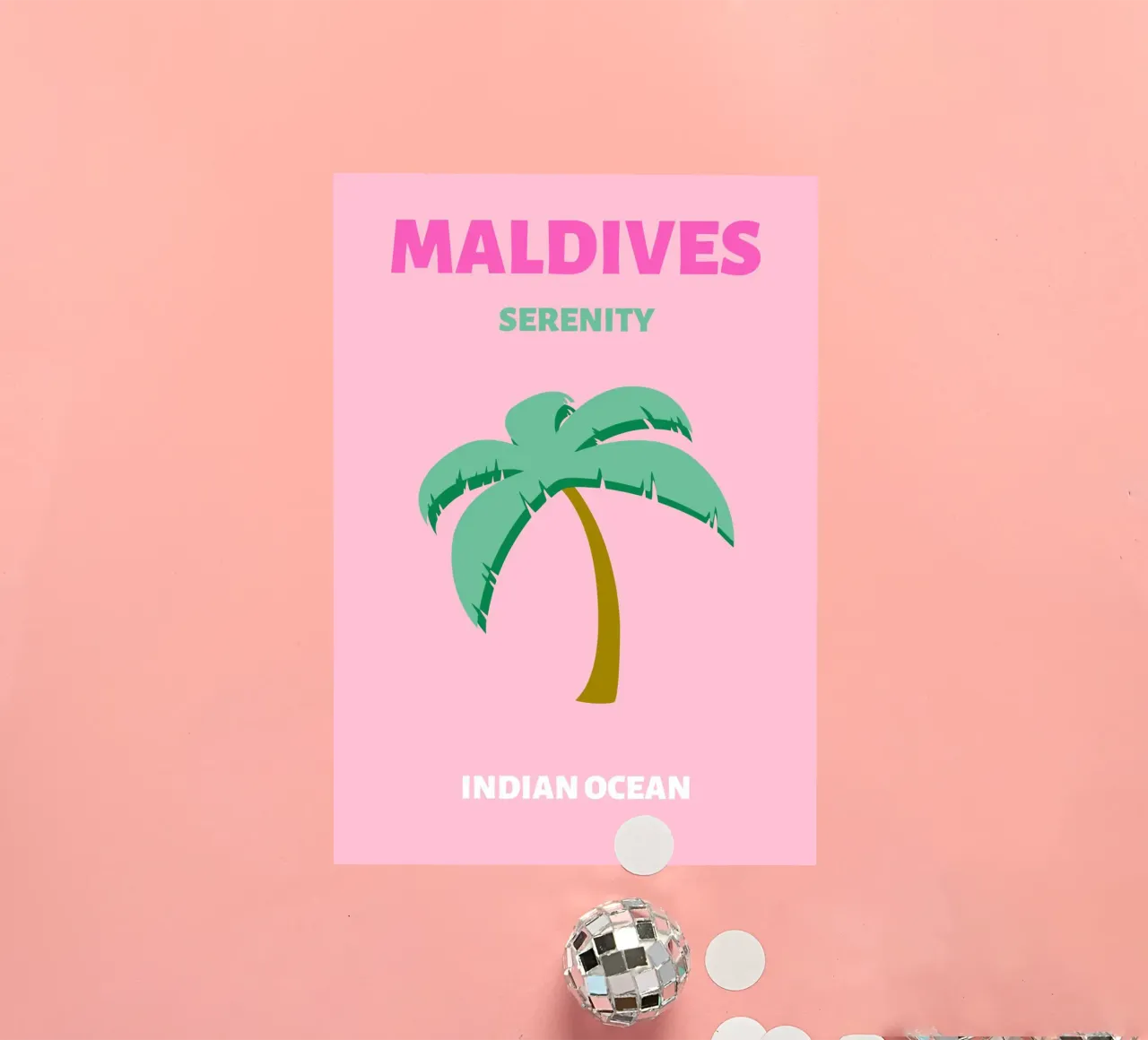 Retro Tropical Palm Tree Sunset Beach Pop Art pegatina de NorwesClub