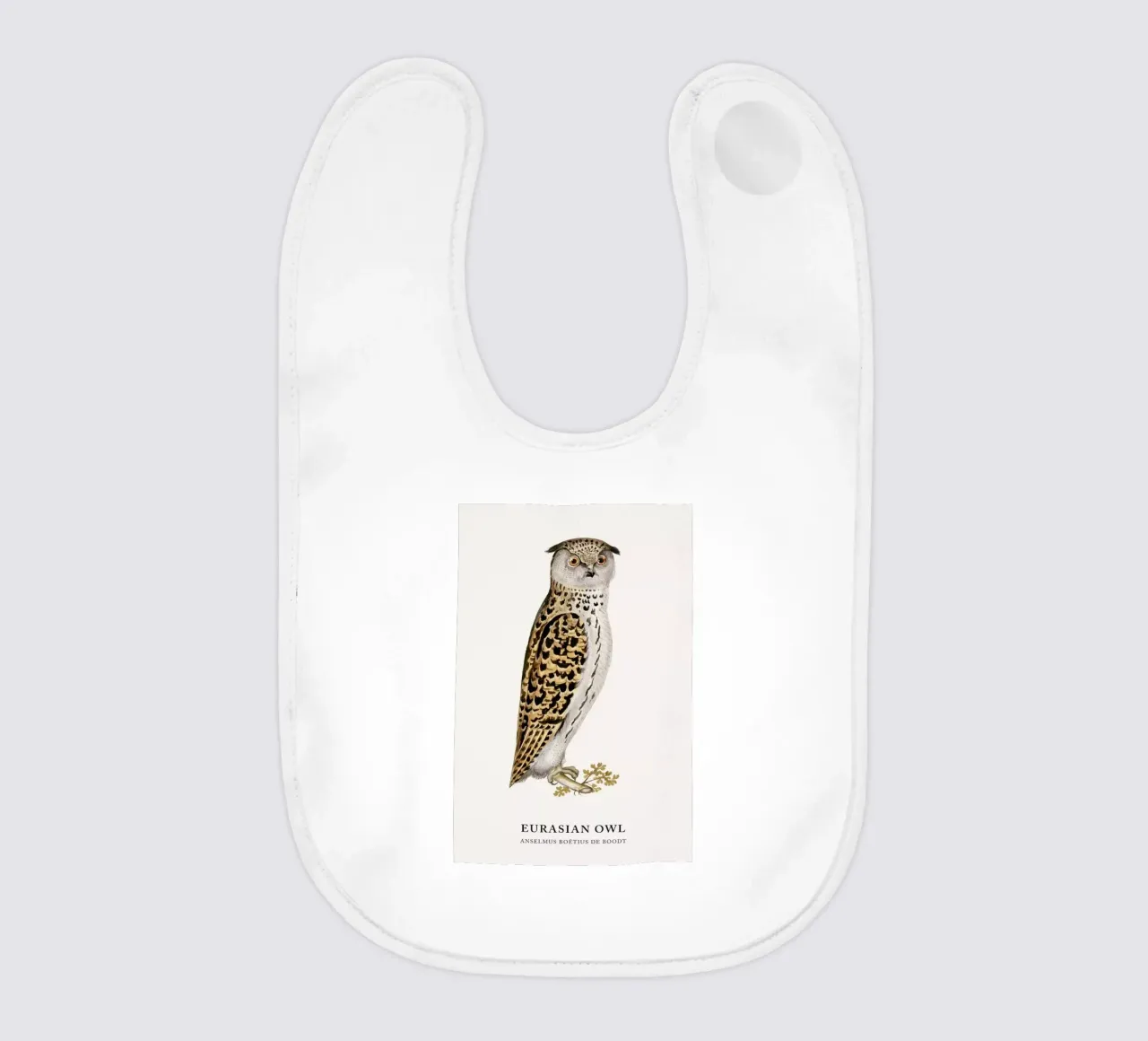Anselmus Boëtius de Boodt - Eurasian Owl bavaglino da Vintage by JUNIQE