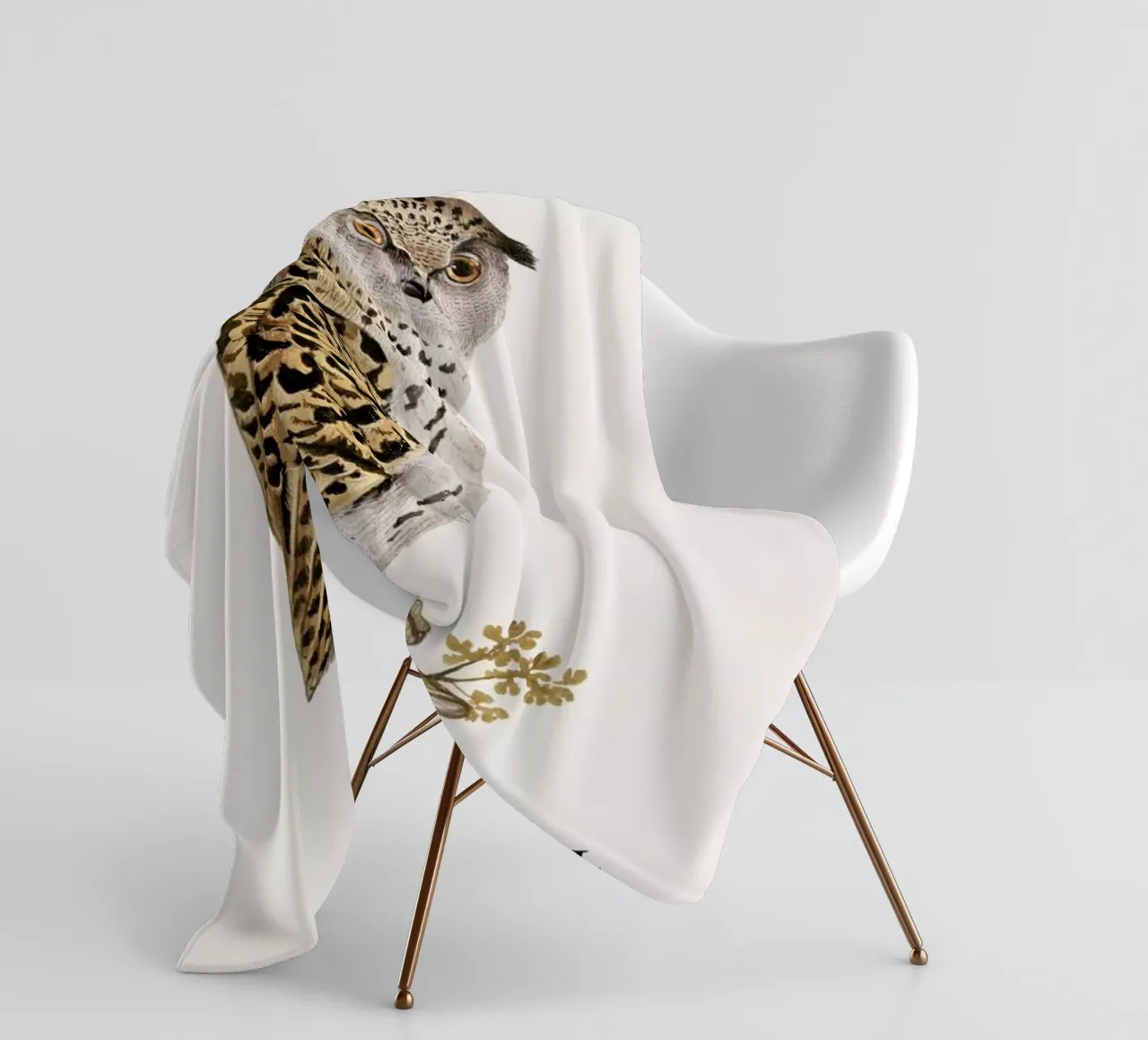 Anselmus Boëtius de Boodt - Eurasian Owl fleece blanket by Vintage by JUNIQE