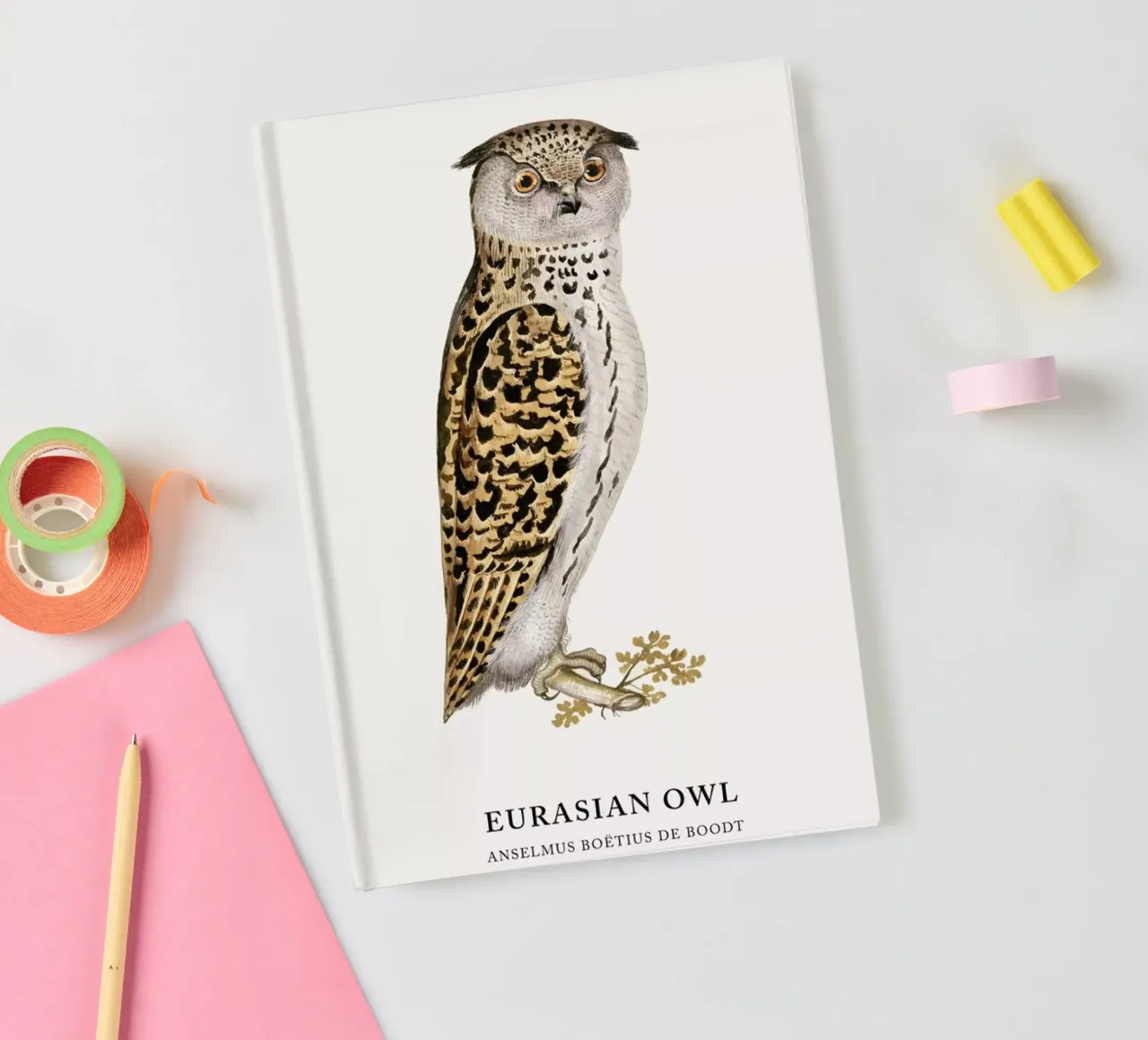 Anselmus Boëtius de Boodt - Eurasian Owl notebook by Vintage by JUNIQE