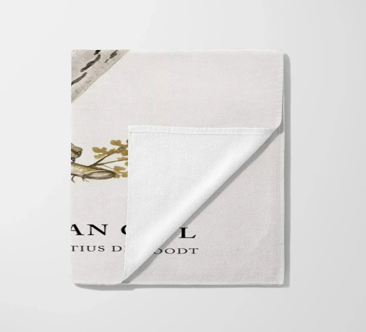 Anselmus Boëtius de Boodt - Eurasian Owl beach towel by Vintage by JUNIQE