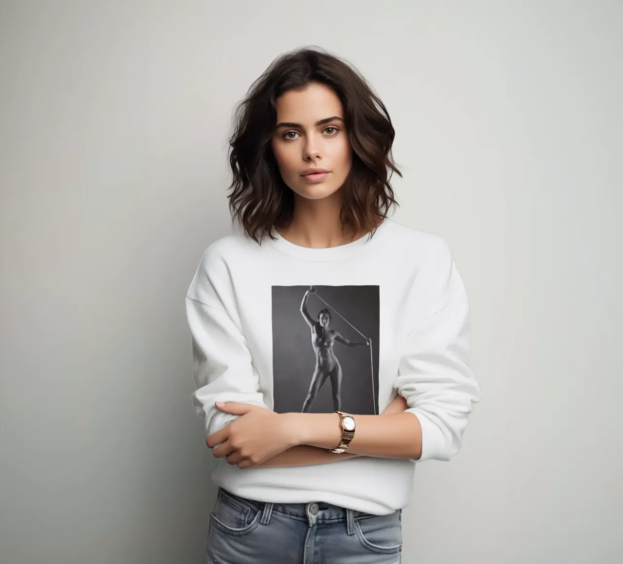 Laura with a rope felpa da Dave Hare Photography