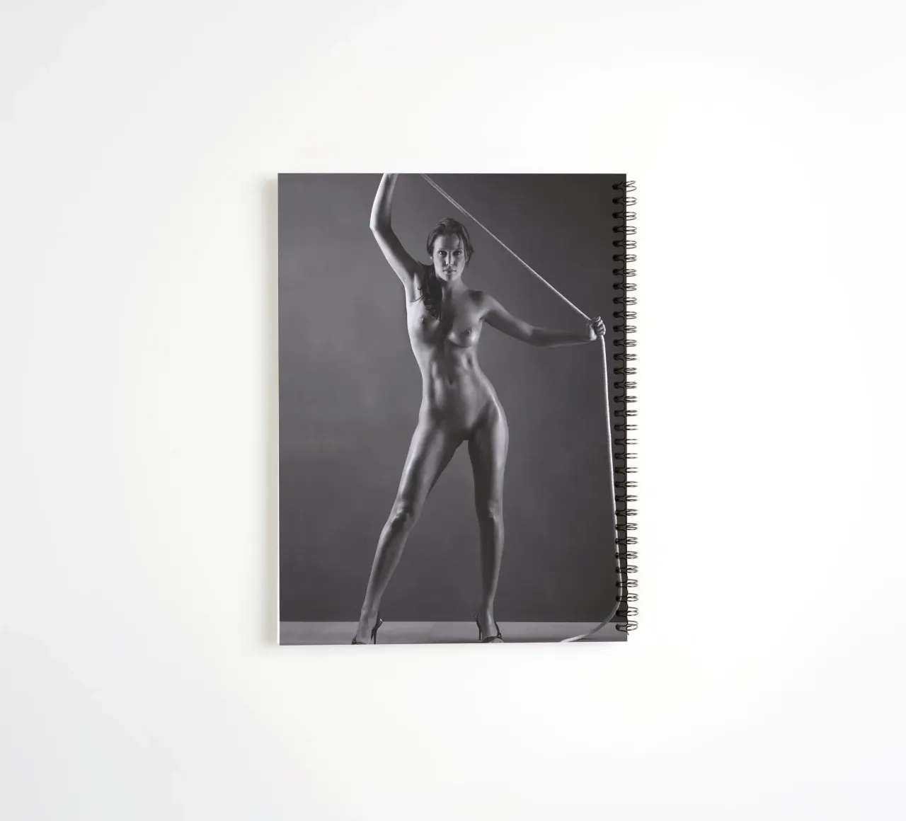 Laura with a rope spiral notebook by Dave Hare Photography