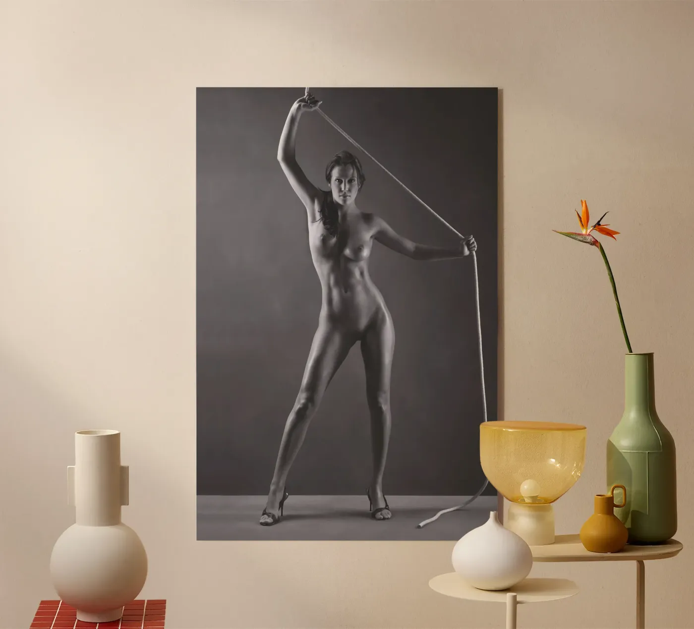 Laura with a rope plexiglass da Dave Hare Photography