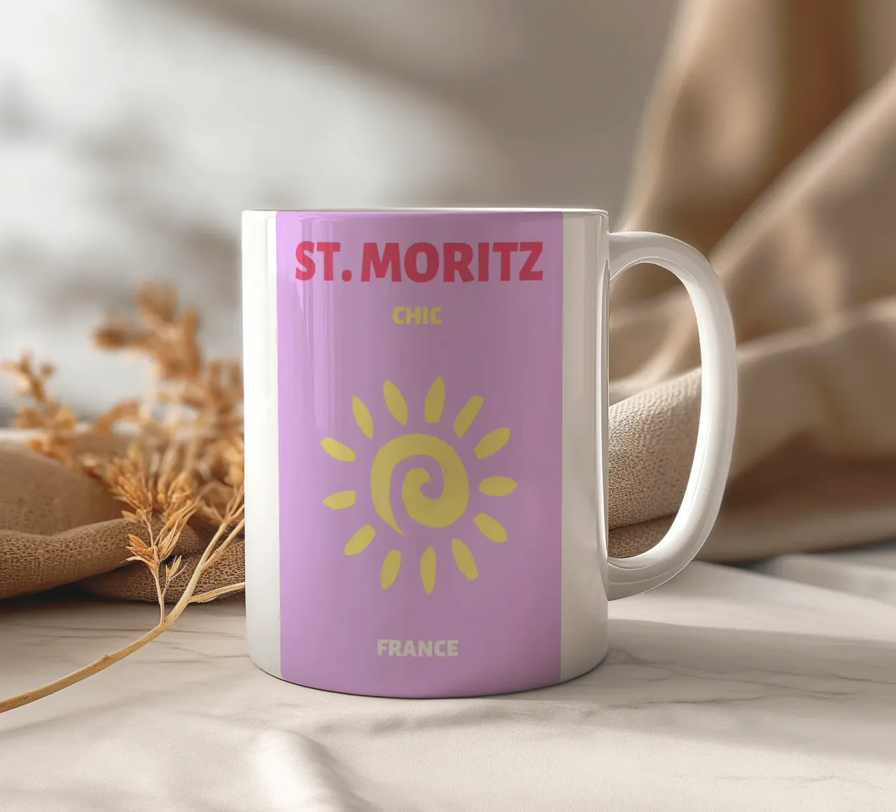 Psichedelico Sunburst Retro Astratto Groovy Pop Art tazza in ceramica da NorwesClub