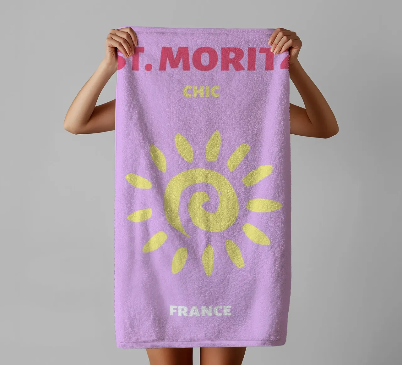 Psychedelic Sunburst Retro Abstract Groovy Pop Art towel by NorwesClub