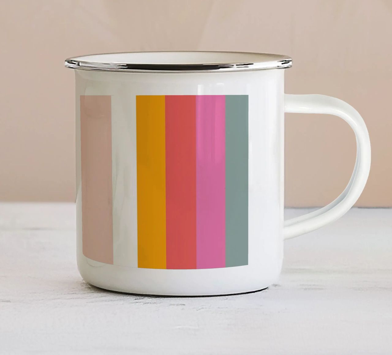 Arcobaleno moderno e minimale tazza in smalto da cafelab