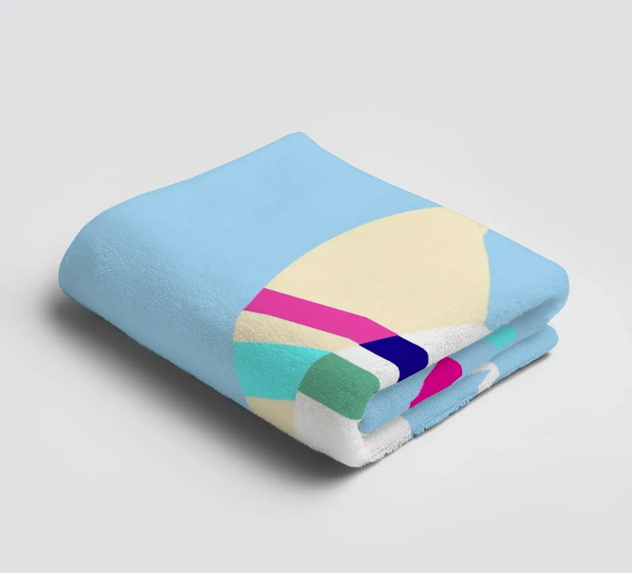 Planche de surf rétro tropicale Jaune Bleu Pop Art Beach Print serviette de bain de NorwesClub