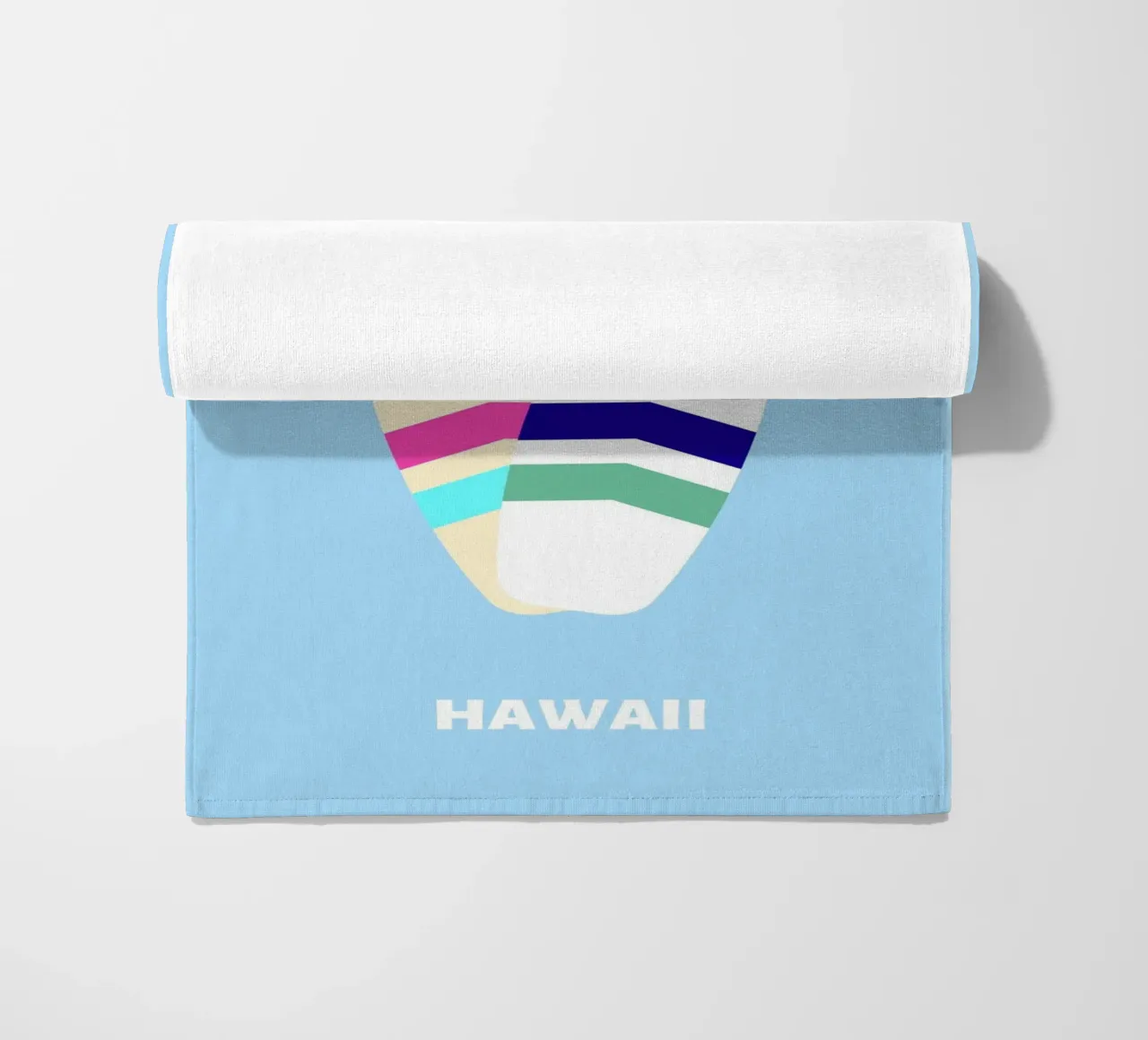 Planche de surf rétro tropicale Jaune Bleu Pop Art Beach Print serviette de plage de NorwesClub