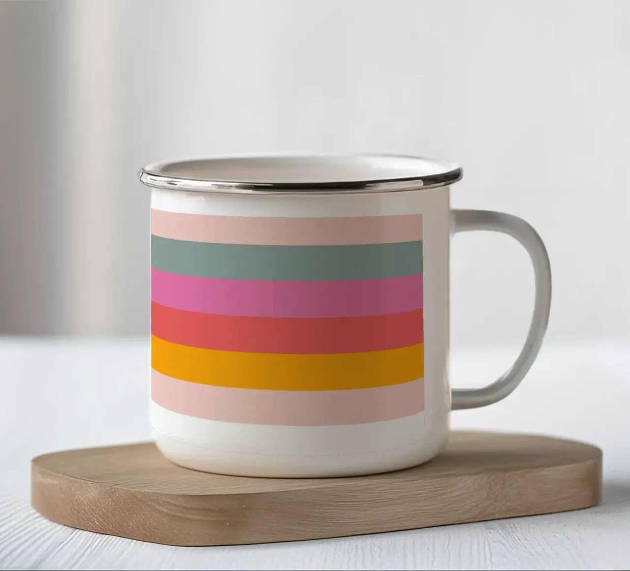 Arcobaleno moderno eclettico tazza in smalto da cafelab