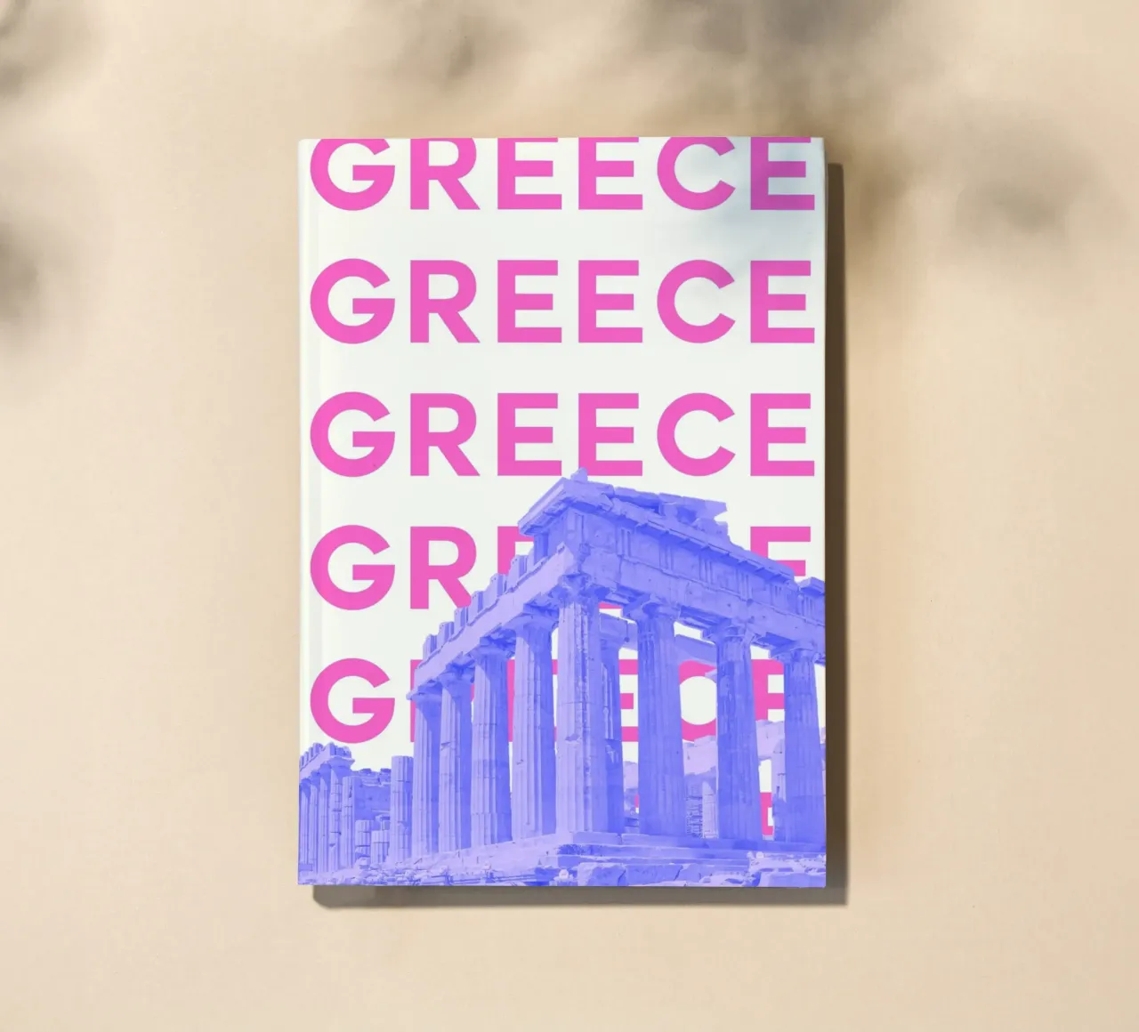 Greece Parthenon Pop Art Travel Print - Vibrant Souvenir notebook by NorwesClub