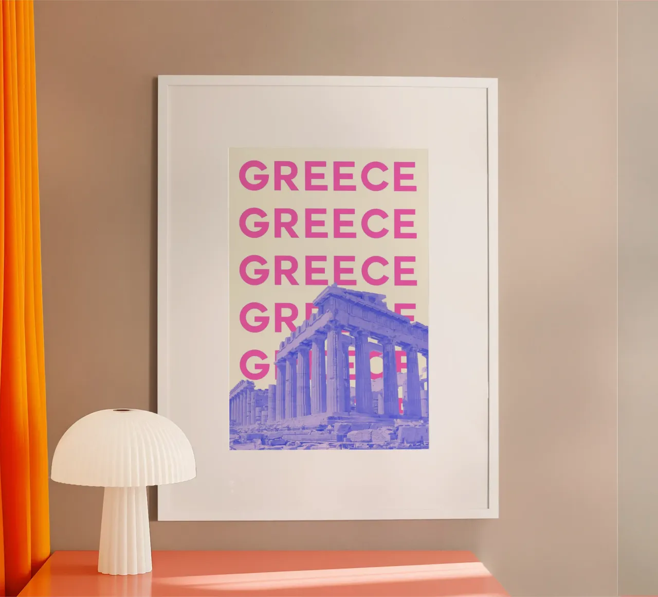 Greece Parthenon Pop Art Travel Print - Vibrant Souvenir poster by NorwesClub