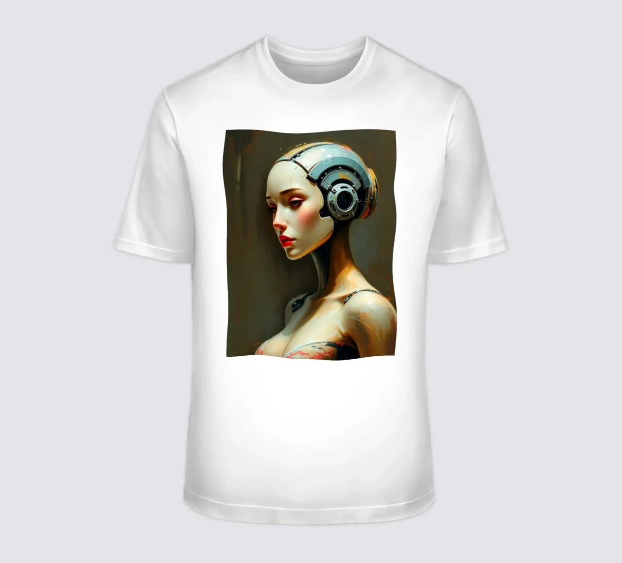 Sculptural representation of a humanoid robot t-shirt by DesignDoodle