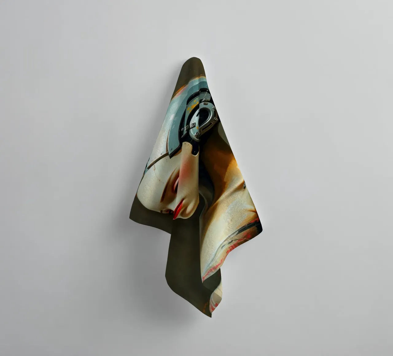 Sculptural representation of a humanoid robot towel by DesignDoodle
