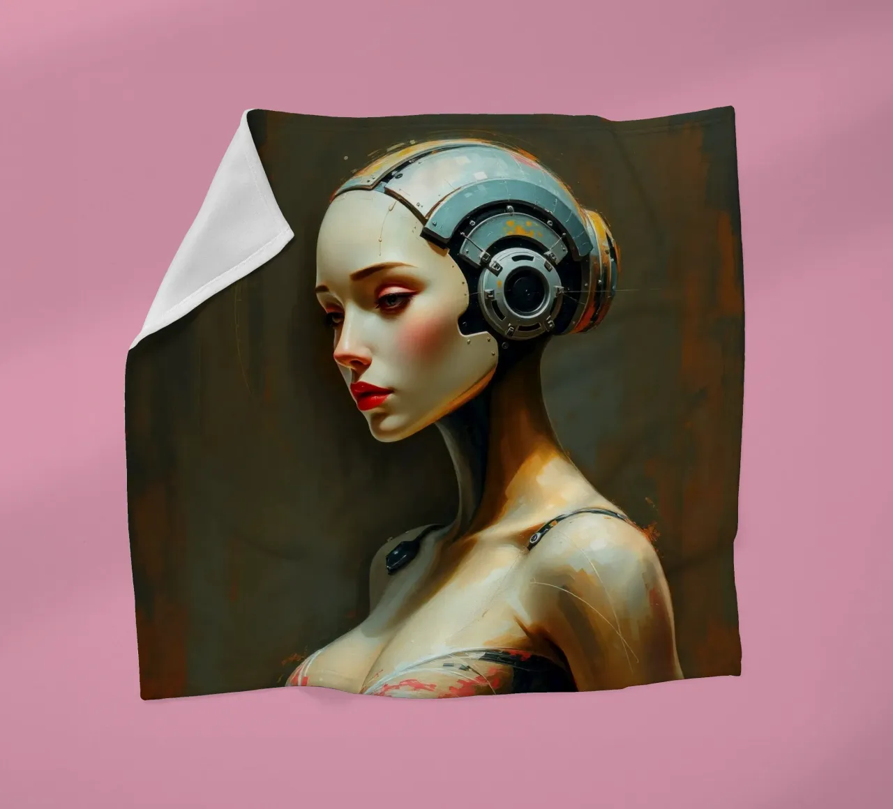 Rappresentazione scultorea di un robot umanoide coperta in pile da DesignDoodle