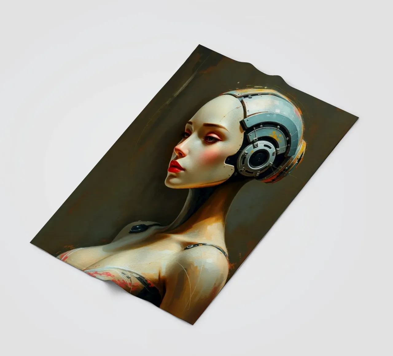 Rappresentazione scultorea di un robot umanoide coperta in pile da DesignDoodle