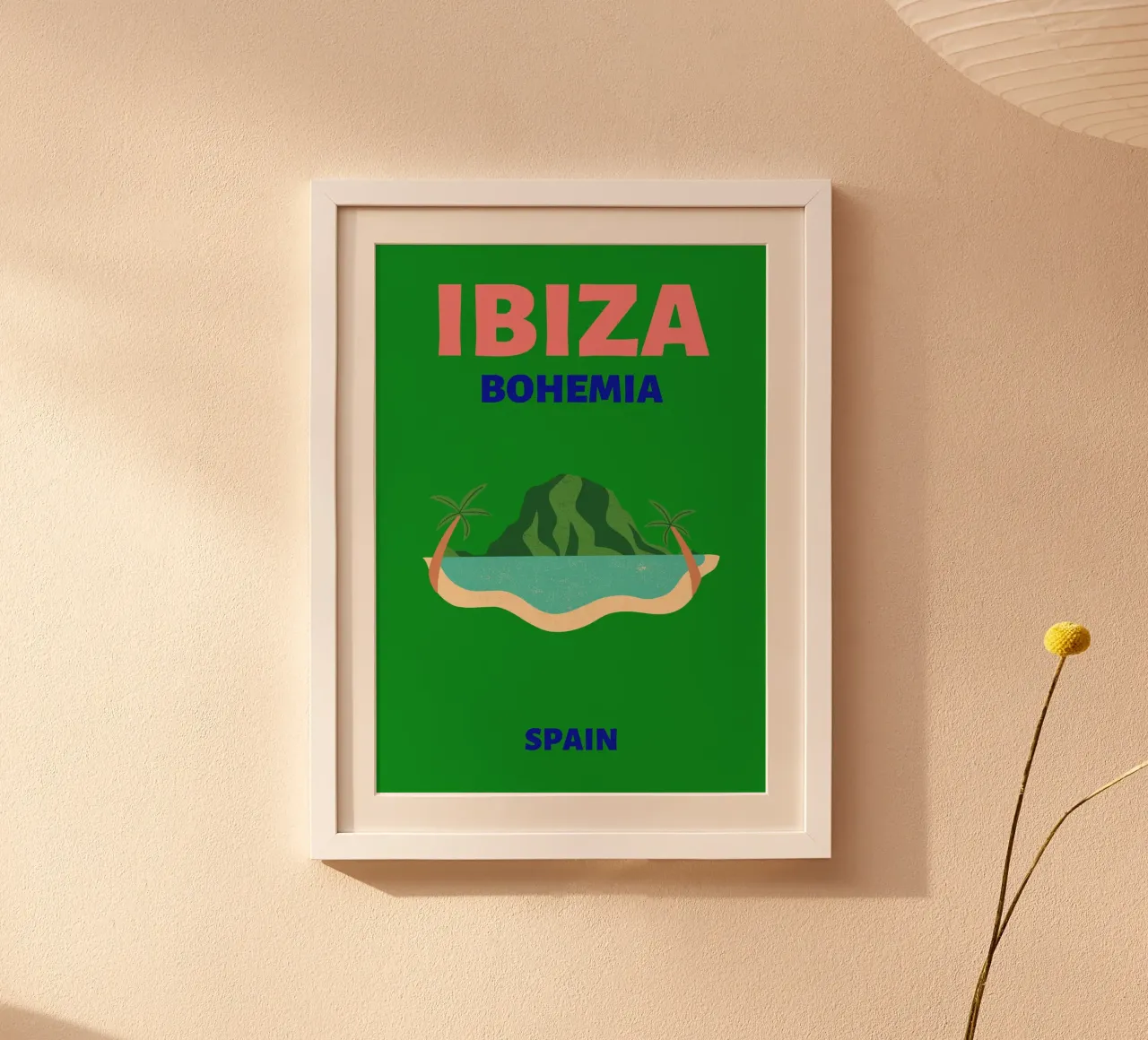 Ibiza Bohemia Island - Lebendiges minimalistisches Reiseposter Poster von NorwesClub
