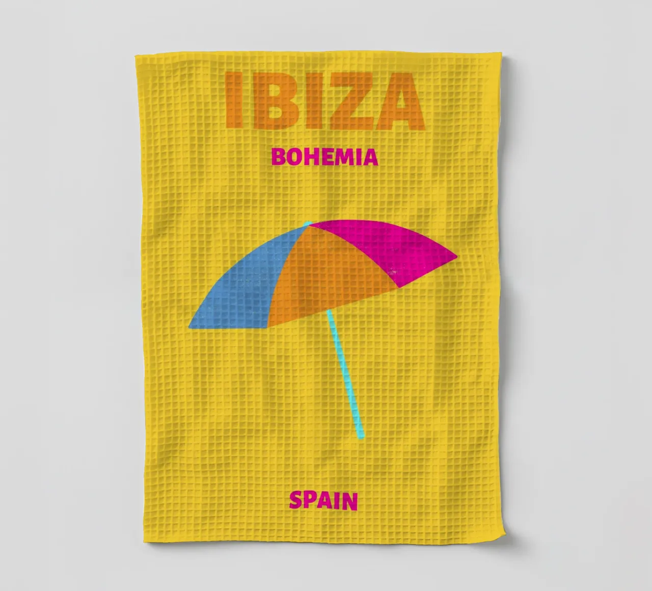 Parapluie Ibiza Bohemia - Affiche de plage colorée torchon de NorwesClub