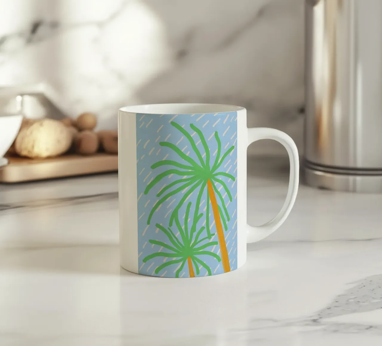 Palma al vento tazza in ceramica da Little Dean