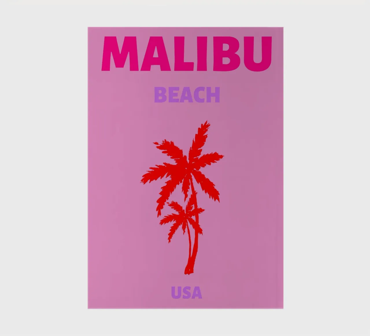 Miami Palmboom Grafische Vintage Reisposter 1970 notitieboek van NorwesClub