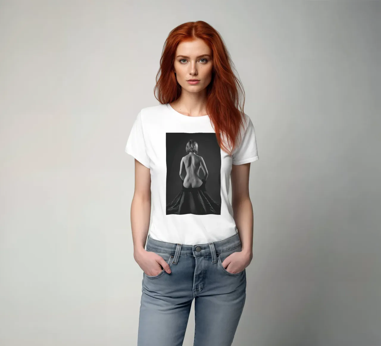 Mina seated t-shirt da Dave Hare Photography