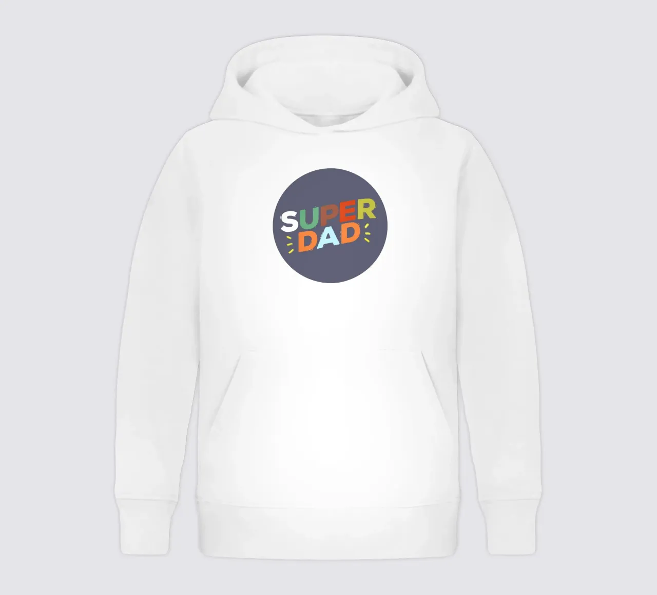Bold Retro "SUPER DAD" Typography felpa bambino con cappuccio da showmemars