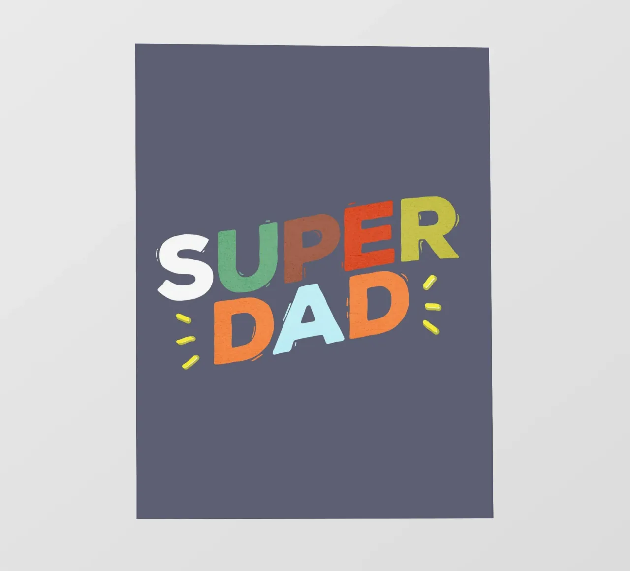 Bold Retro "SUPER DAD" Typography pellicola backlit da showmemars