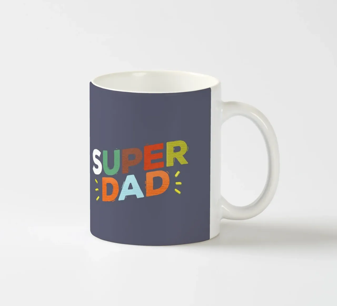 Bold Retro "SUPER DAD" Typography tazza in ceramica da showmemars