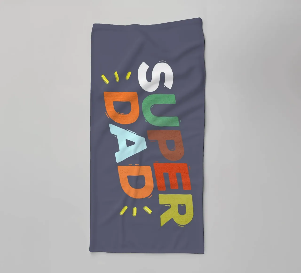 Bold Retro "SUPER DAD" Typography asciugamano da bagno da showmemars