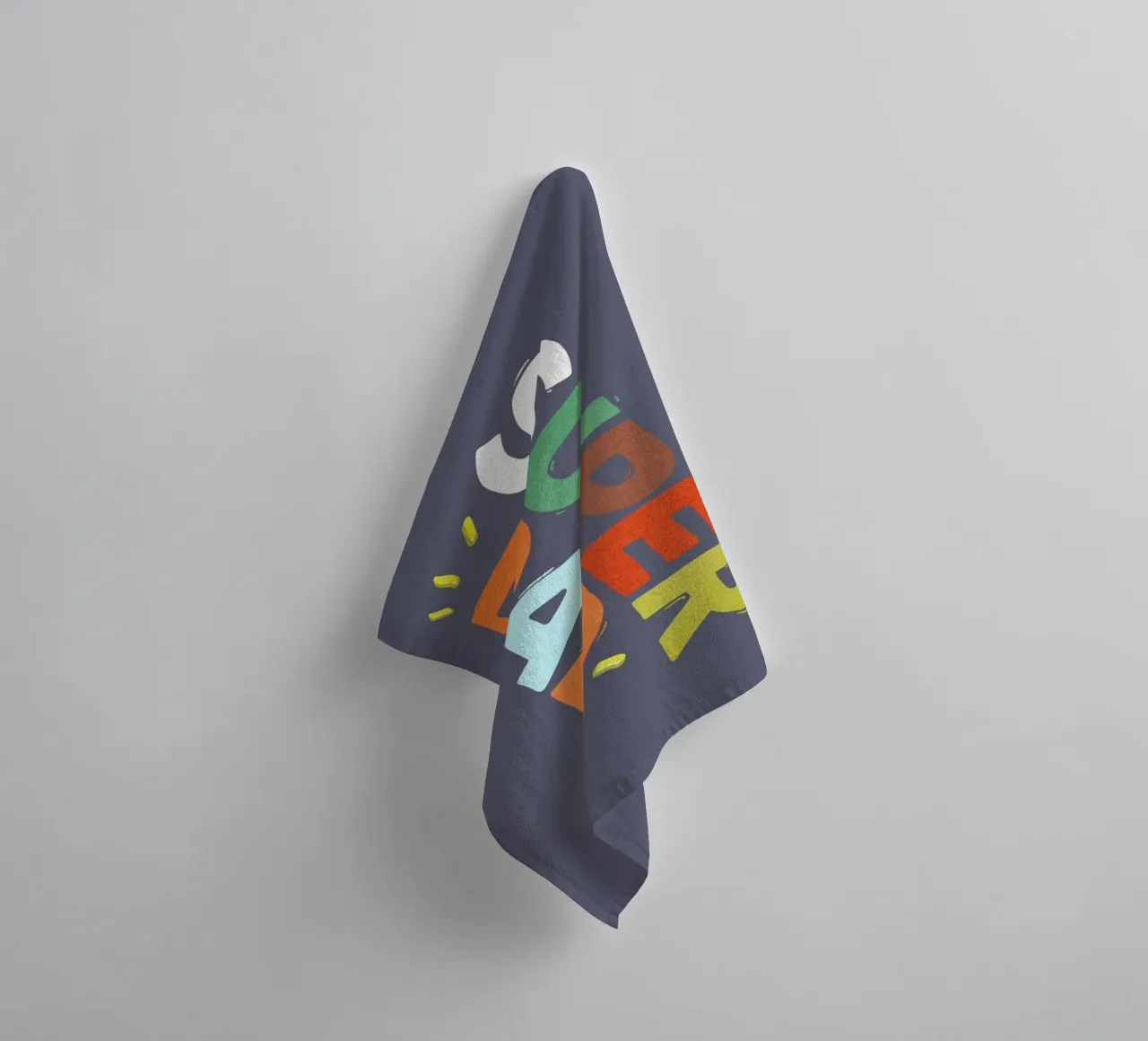 Bold Retro "SUPER DAD" Typography asciugamano da bagno da showmemars