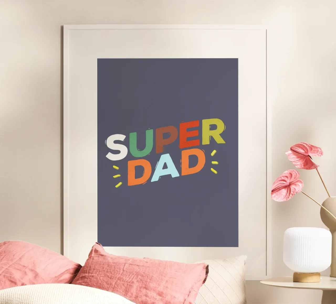 Bold Retro "SUPER DAD" Typography carta hahnemühle da showmemars
