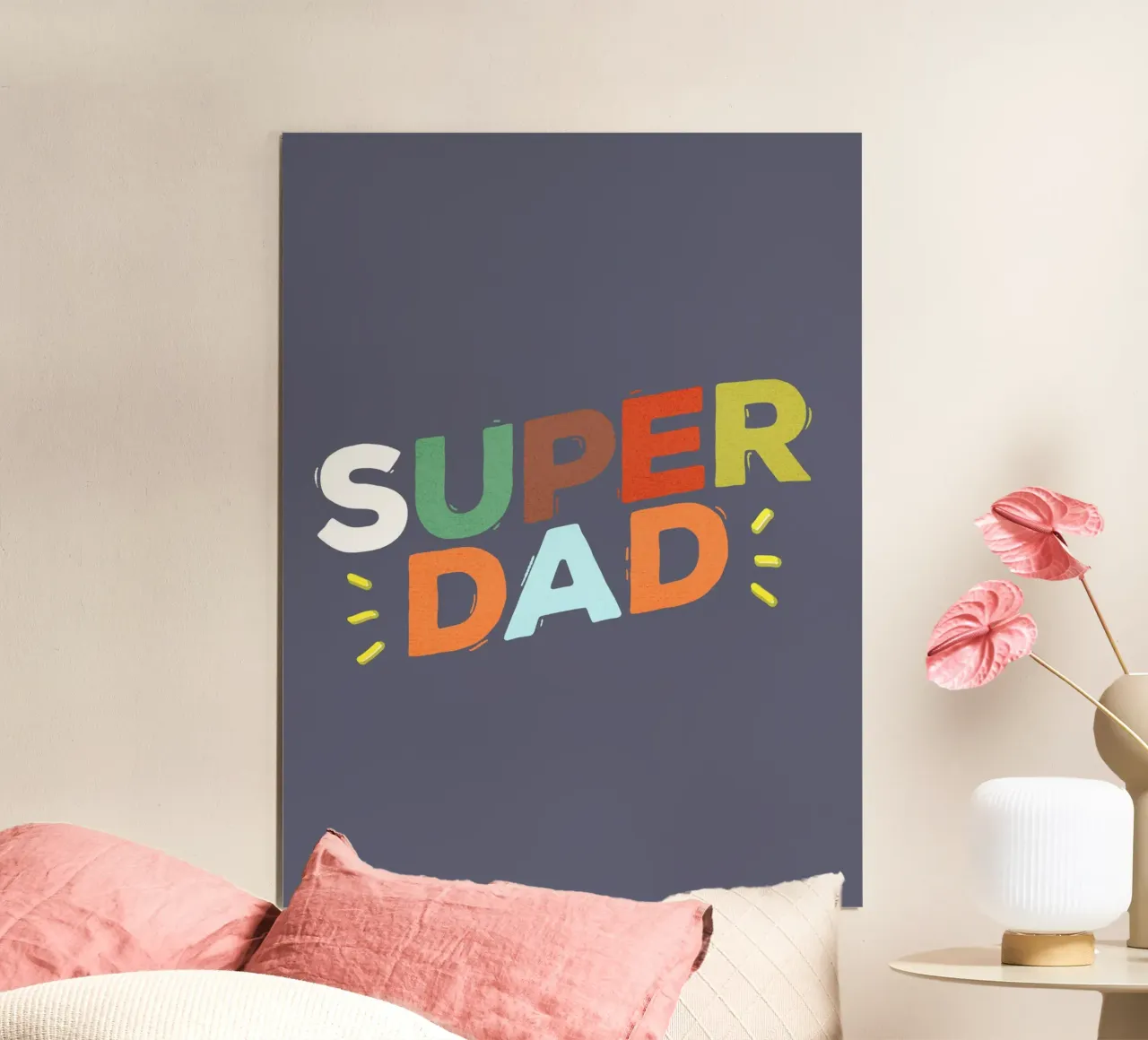 Bold Retro "SUPER DAD" Typography carta hahnemühle da showmemars