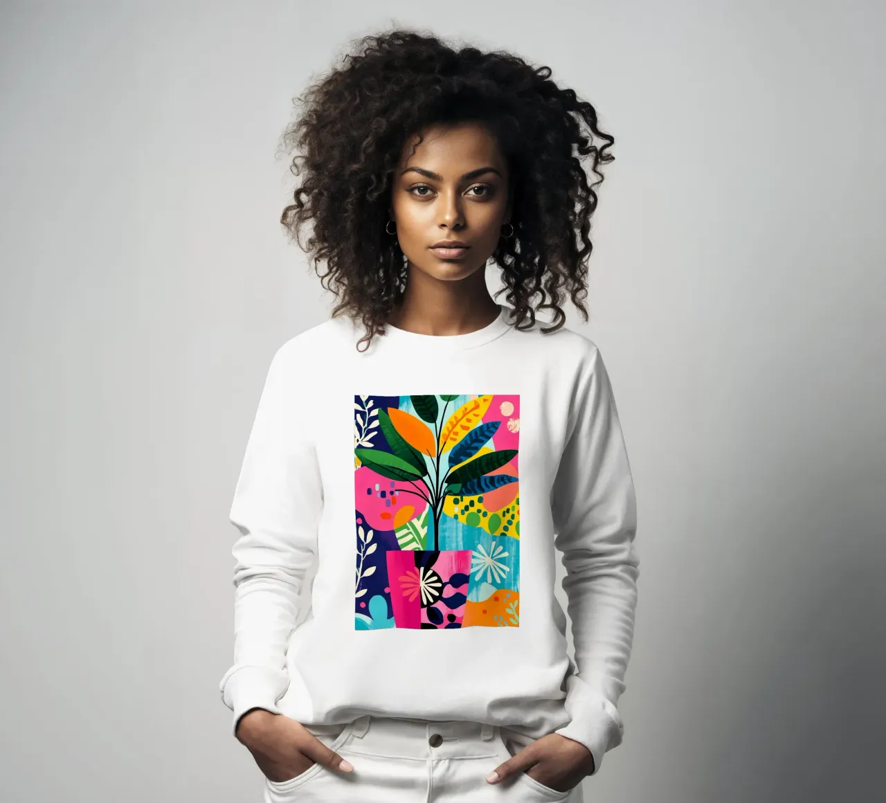 Piante in vaso colorate felpa da Justyna Jaszke JBJart