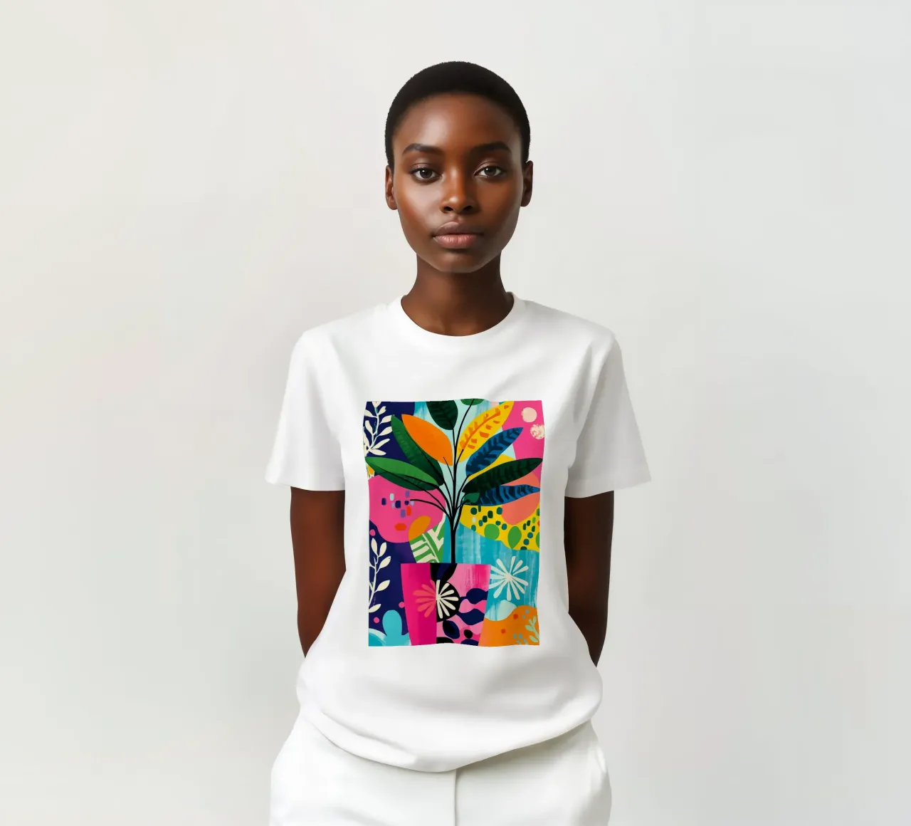 Piante in vaso colorate t-shirt da Justyna Jaszke JBJart
