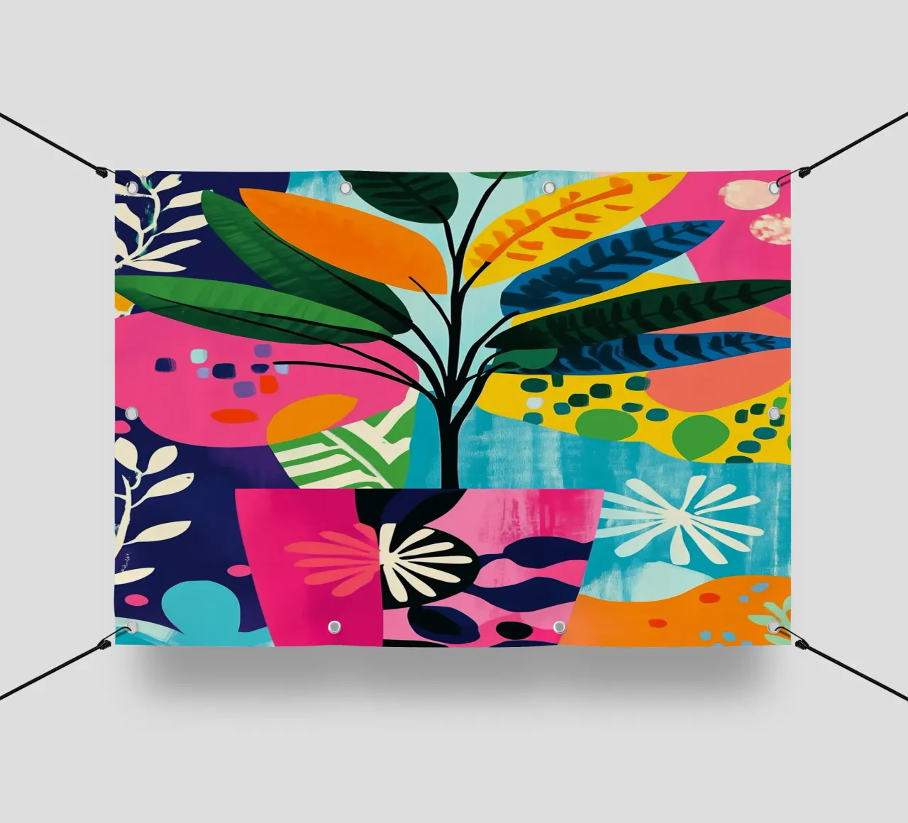Piante in vaso colorate telo in pvc da Justyna Jaszke JBJart