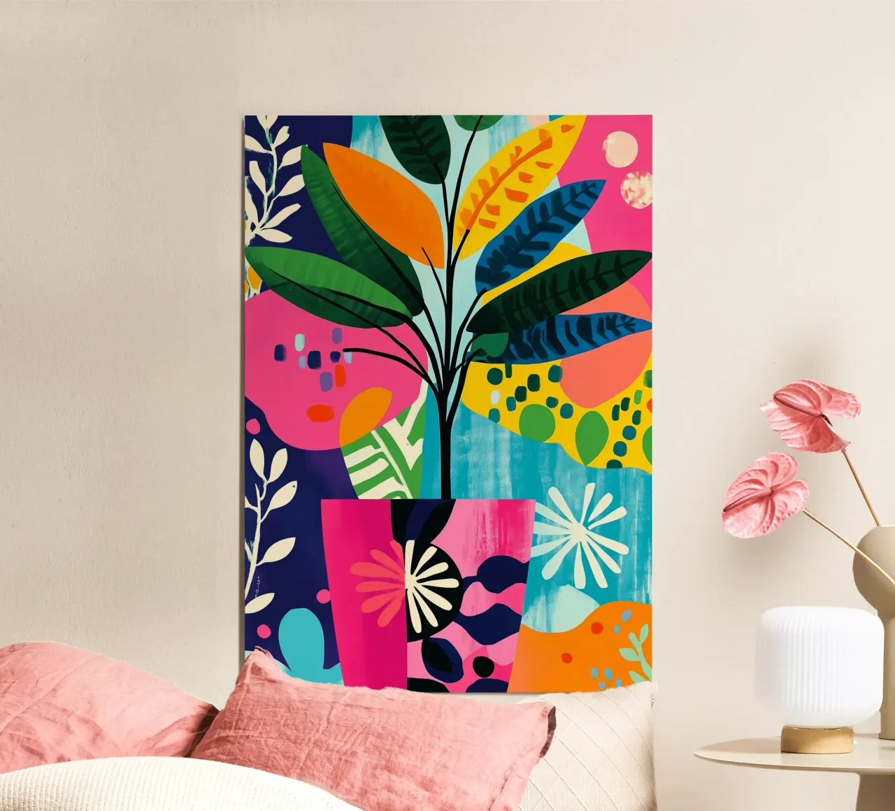 Piante in vaso colorate alluminio dibond da Justyna Jaszke JBJart