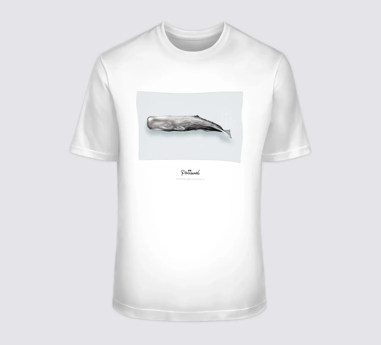 Capodoglio - Illustrazione di balene e delfini t-shirt da Moonlit Illustrations