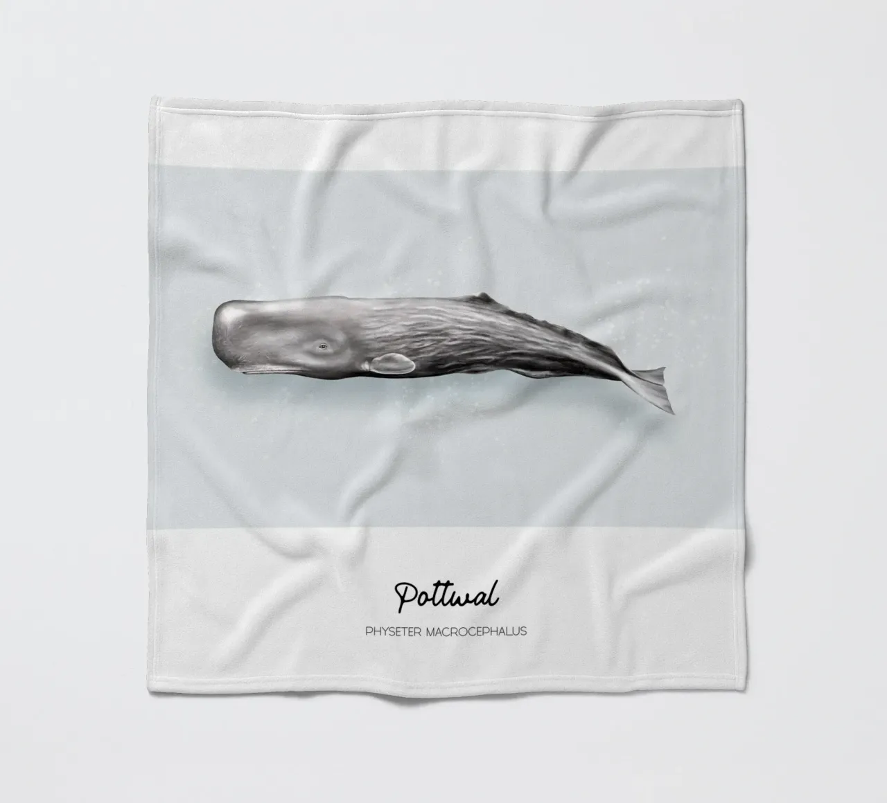 Capodoglio - Illustrazione di balene e delfini coperta in pile da Moonlit Illustrations