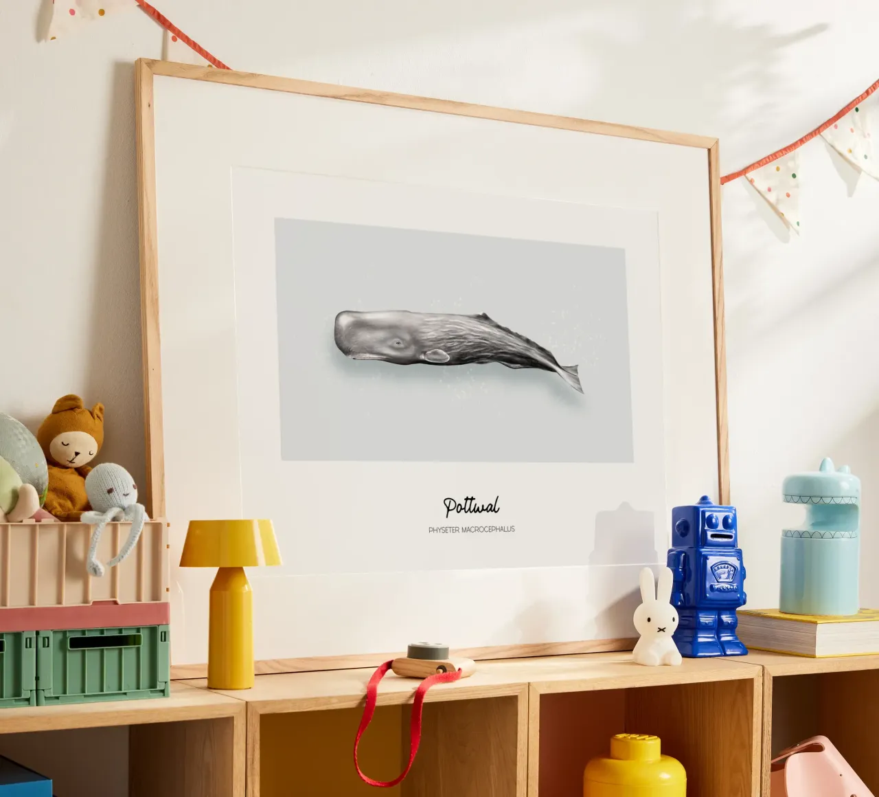 Capodoglio - Illustrazione di balene e delfini carta hahnemühle da Moonlit Illustrations