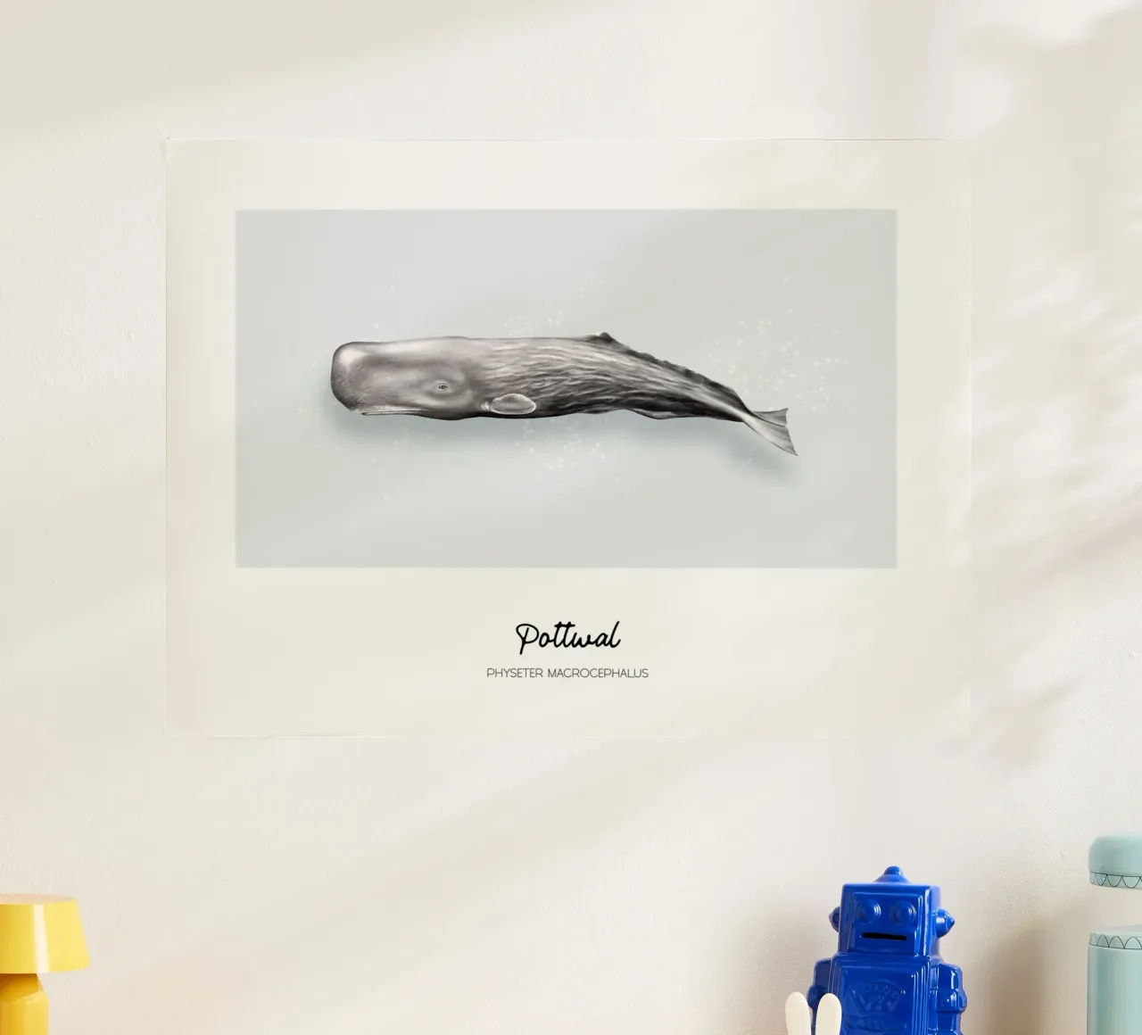 Capodoglio - Illustrazione di balene e delfini carta hahnemühle da Moonlit Illustrations