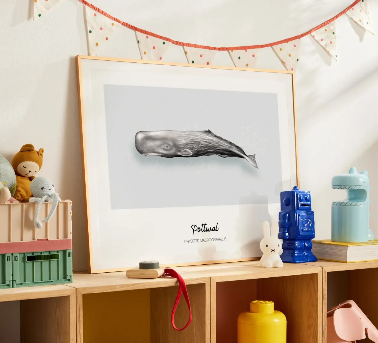 Capodoglio - Illustrazione di balene e delfini carta hahnemühle da Moonlit Illustrations