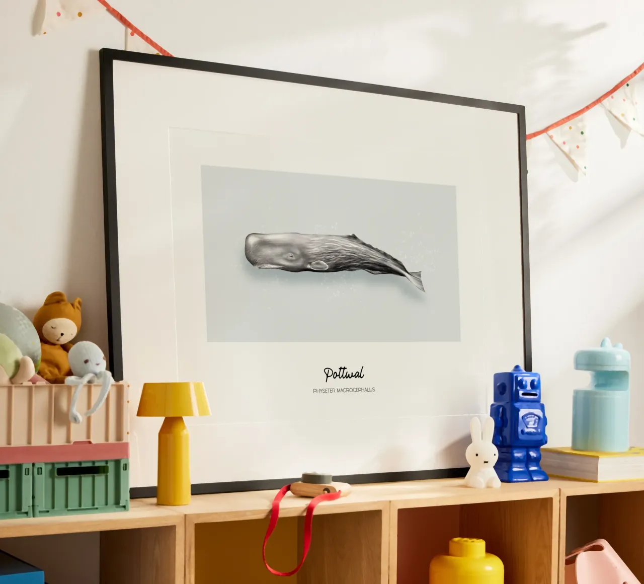 Capodoglio - Illustrazione di balene e delfini carta hahnemühle da Moonlit Illustrations