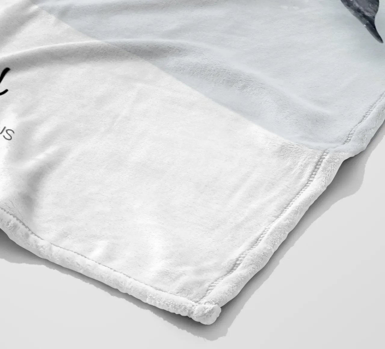 Grauwal - Illustrazione di Wale e Delfine coperta in pile da Moonlit Illustrations