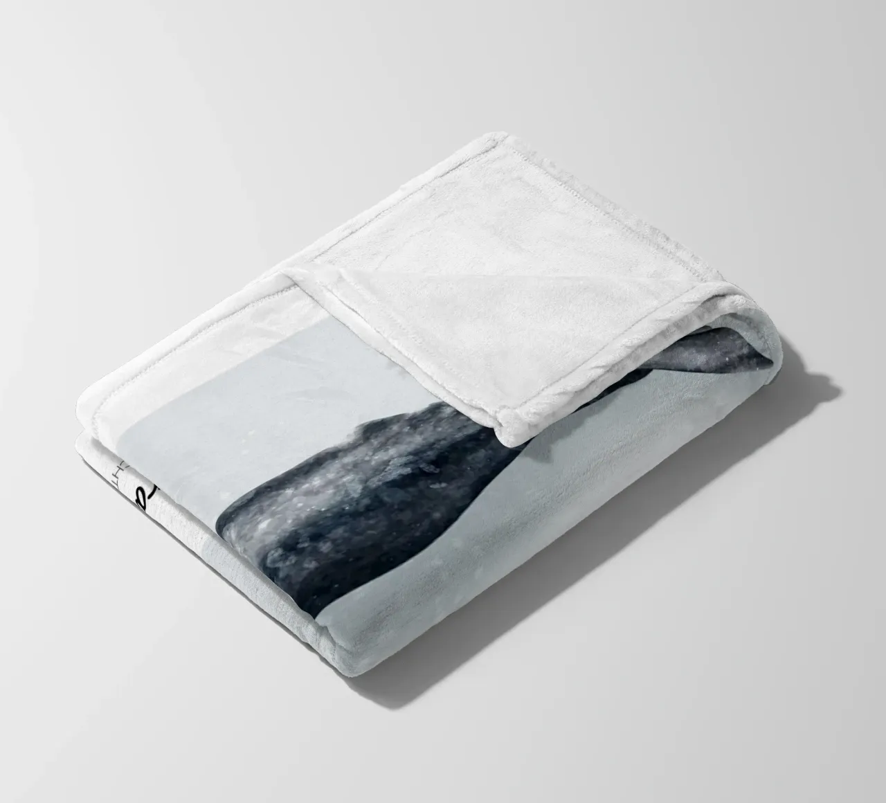 Grauwal - Illustrazione di Wale e Delfine coperta in pile da Moonlit Illustrations