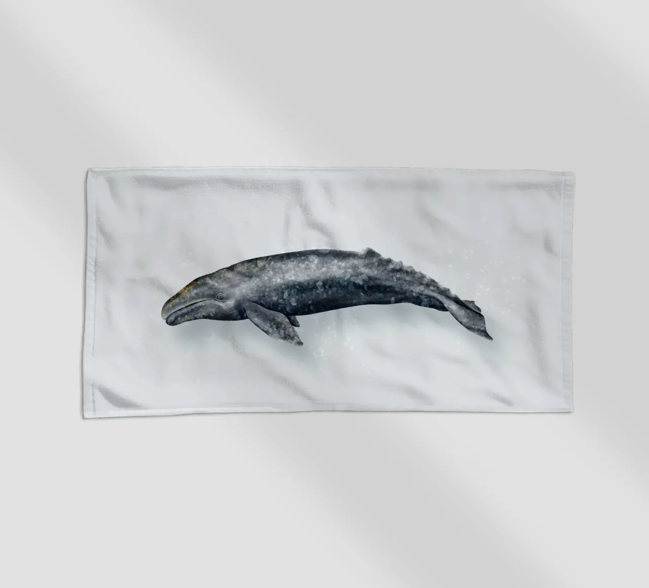 Grauwal - Illustrazione di Wale e Delfine telo mare da Moonlit Illustrations