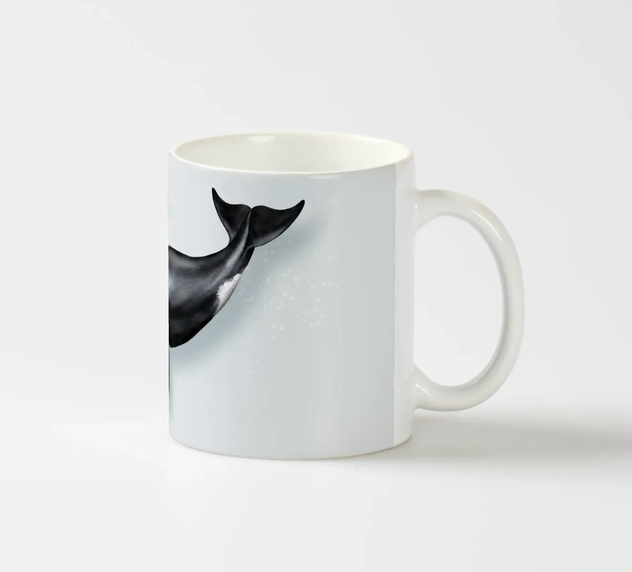 Balena Bowhead - Illustrazione di balene e delfini tazza in ceramica da Moonlit Illustrations