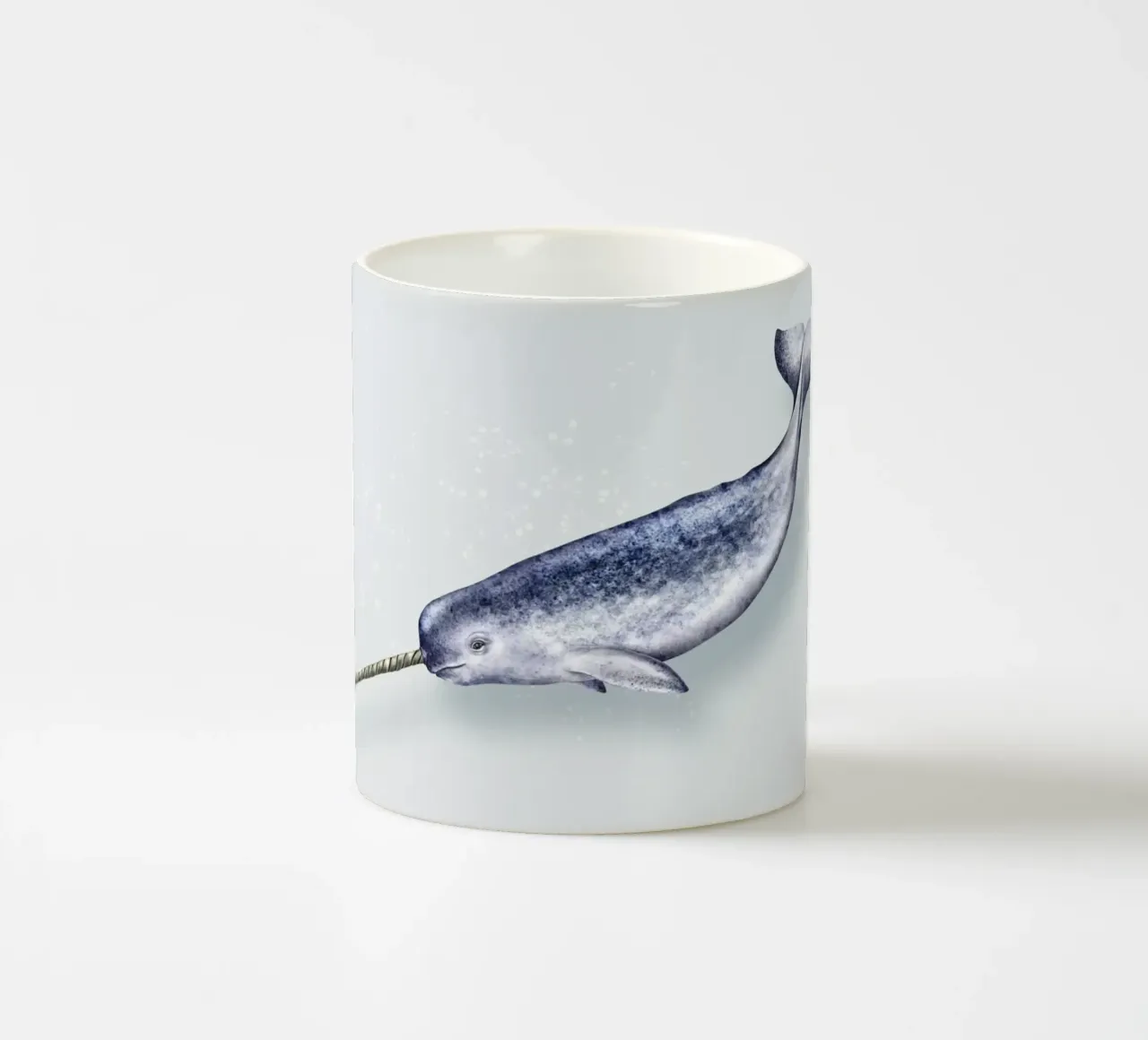 Narwhal - Wale & Delfine Illustration ceramic mug by Moonlit Illustrations