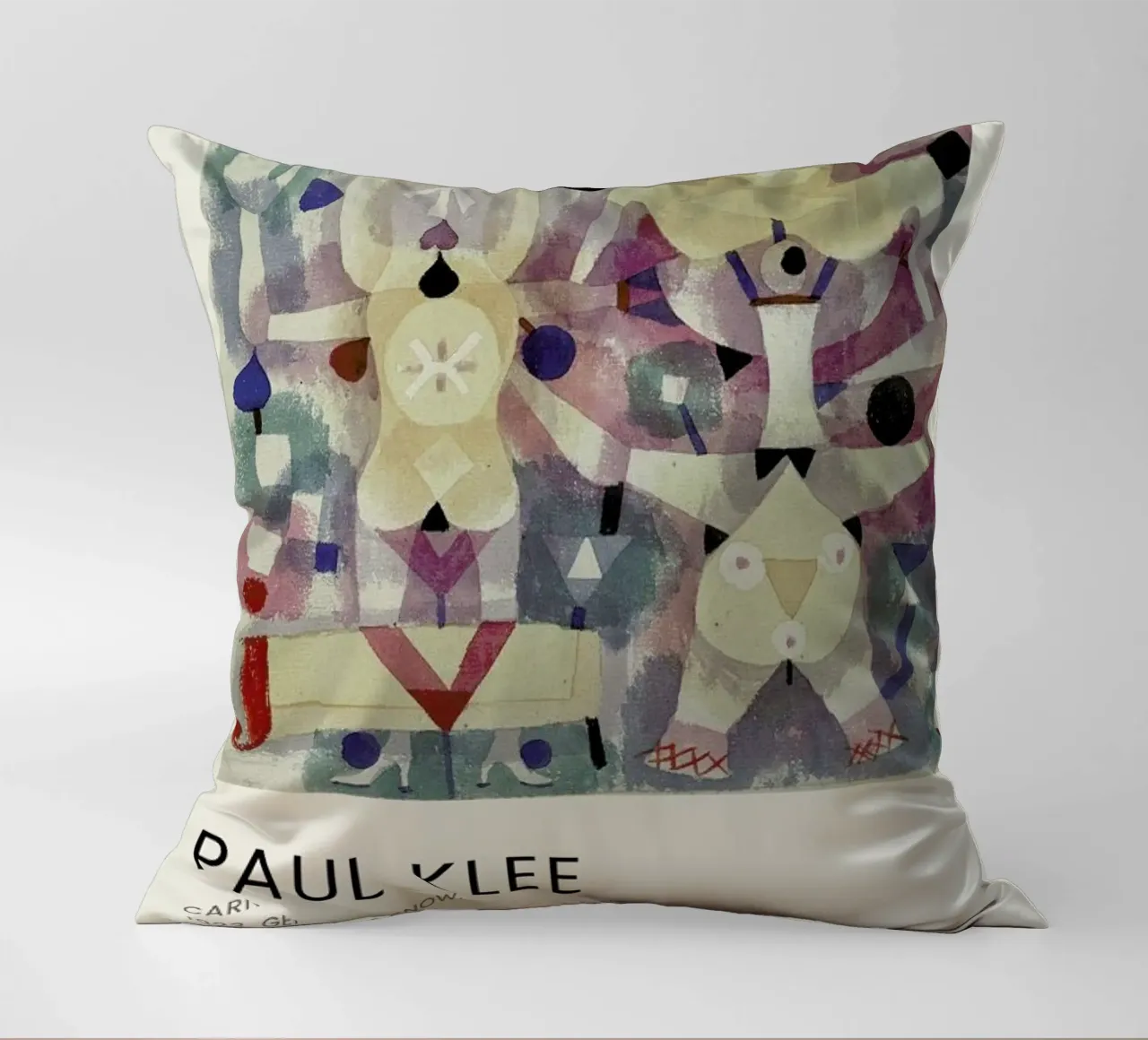 Klee - Carnival in the Snow decorative cushion by Vintage by JUNIQE