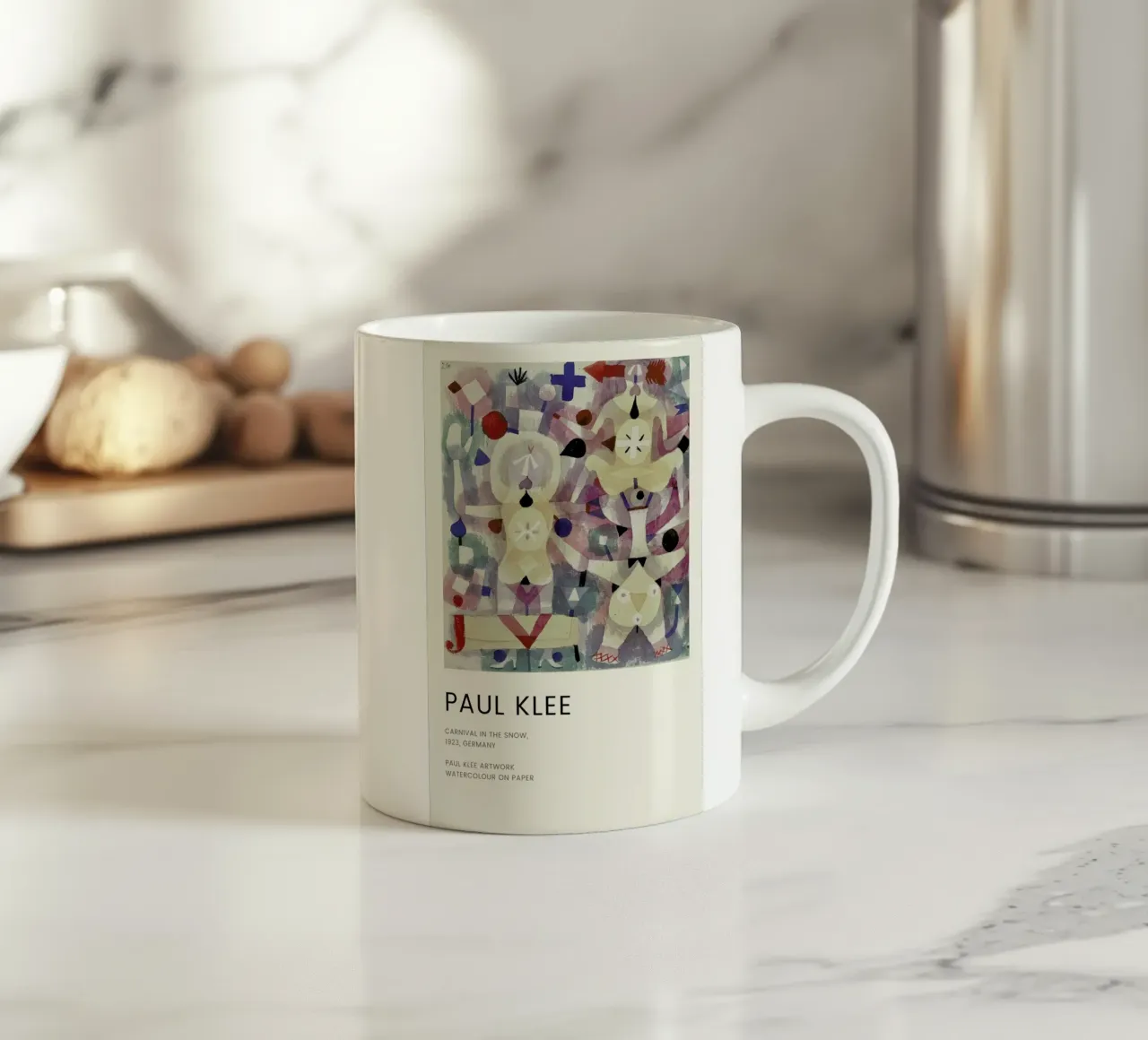 Klee - Carnival in the Snow tazza in ceramica da Vintage by JUNIQE