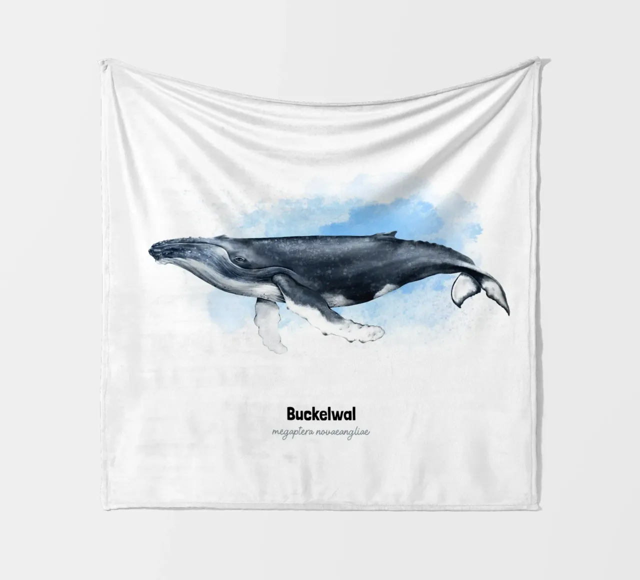 Buckelwal - Acquerello coperta in pile da Moonlit Illustrations